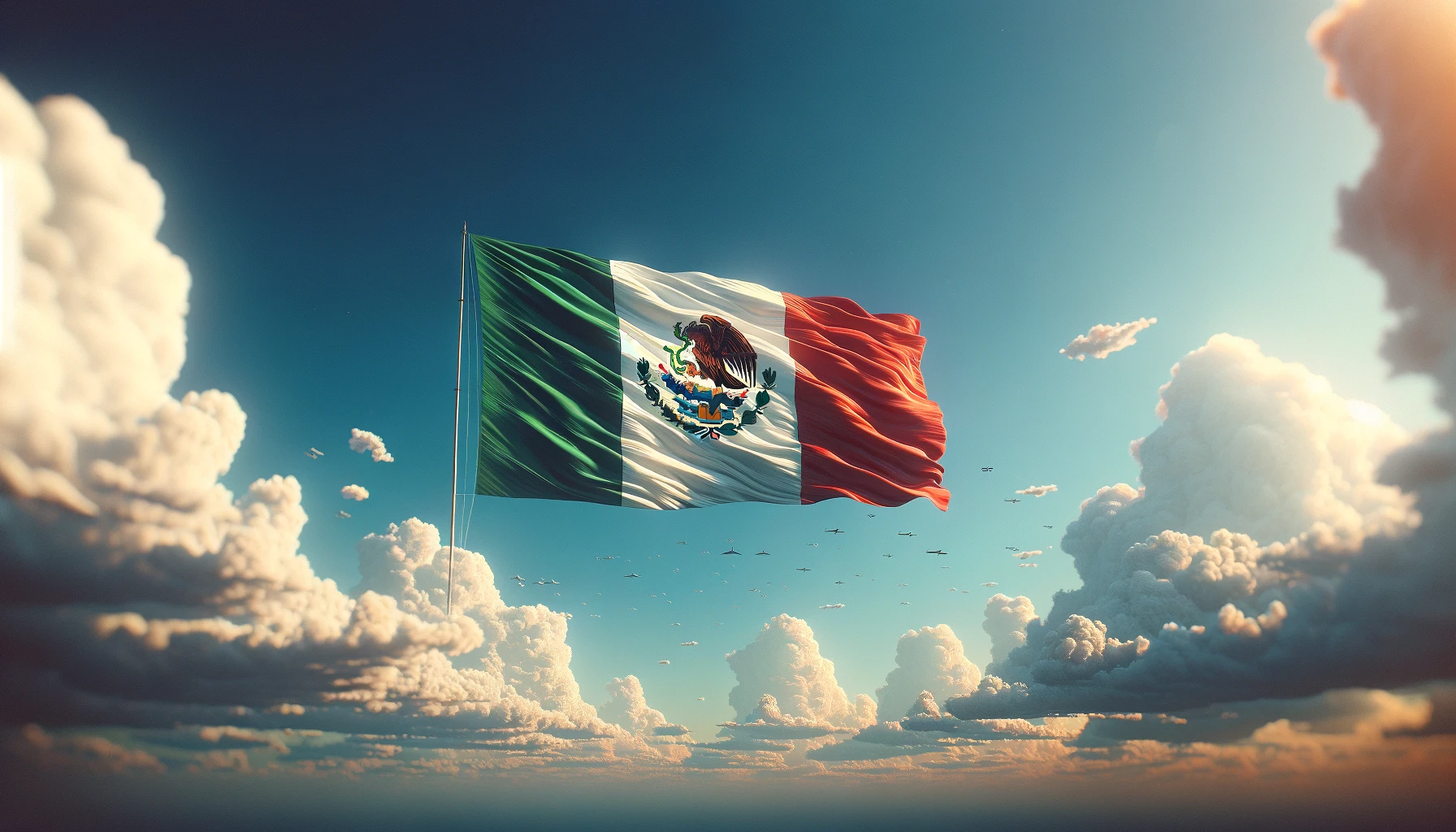 bandera de mexico que estas en el cielo